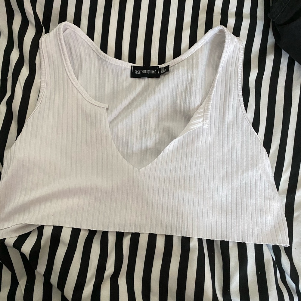 White crop top